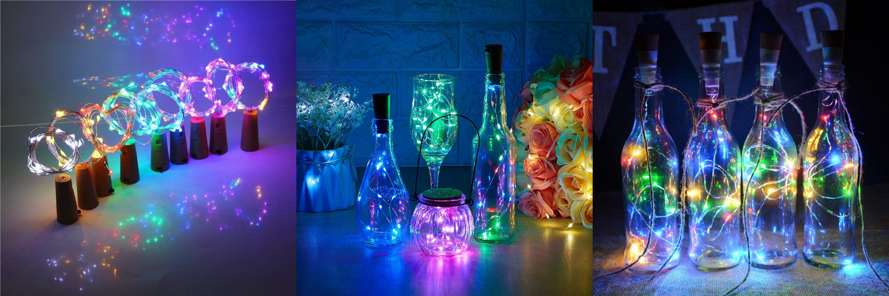 Apollo Universe Multi Color, Copper Wire Wine bottle fairy led lights