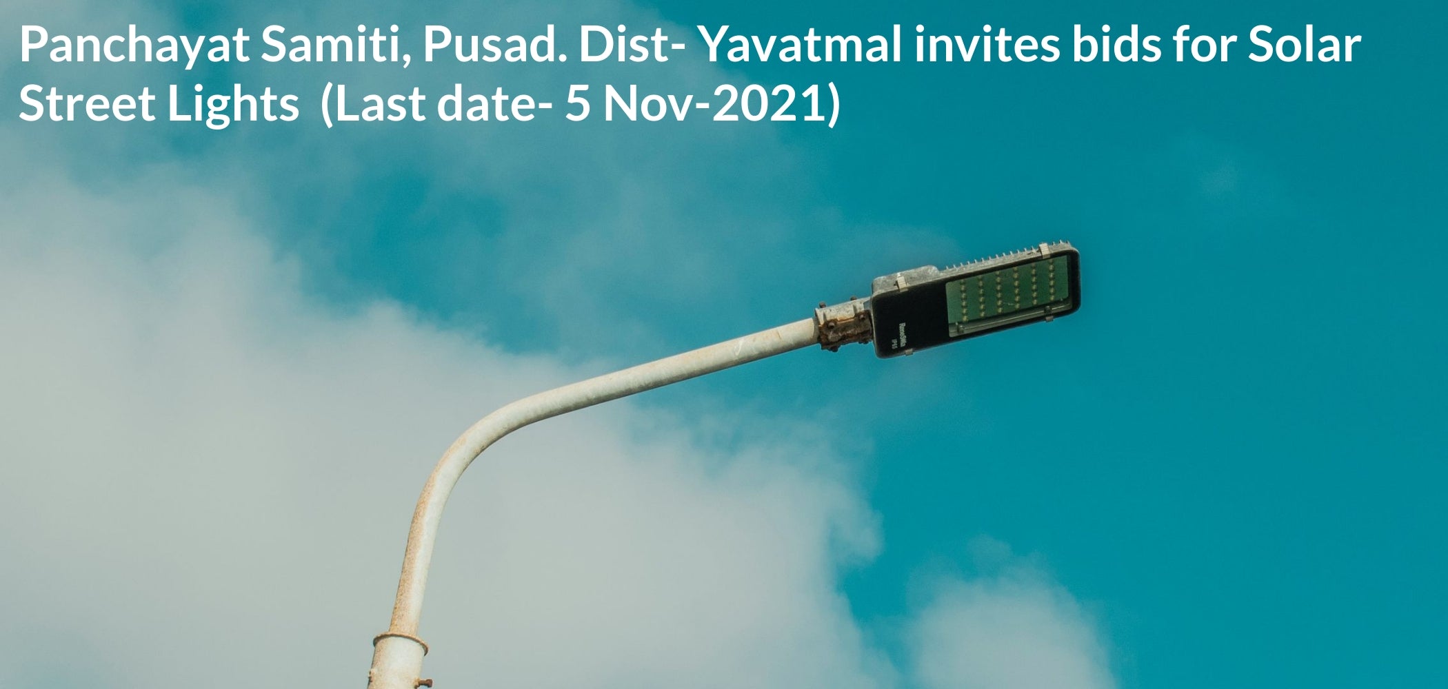 Solar Street light tender in Maharashtra