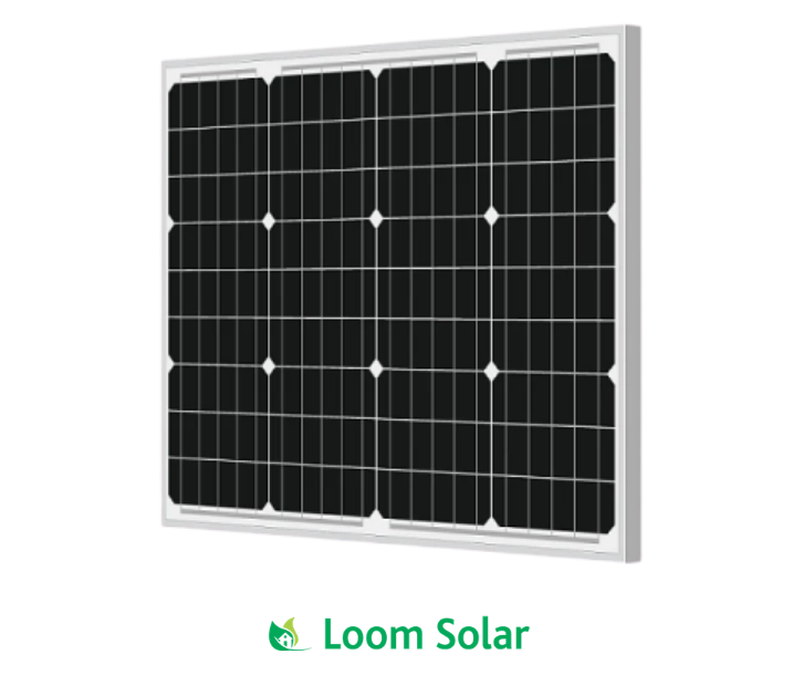 Loom Solar 75 Watt - 12 Volts Mono Crystalline Solar Panel, Pack of 5 - Apollo Universe