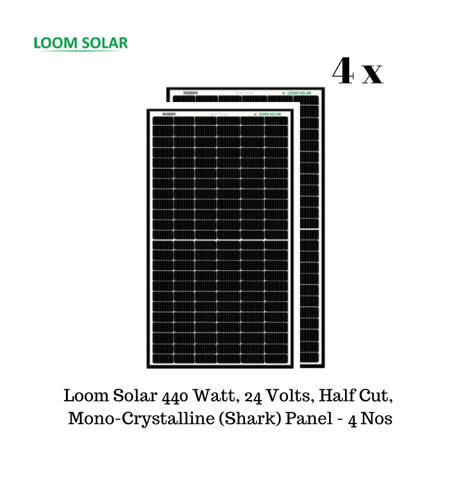 Loom Solar 2 Kilowatt, Half-Cut, Mono-Crystalline Combo Kit - Apollo Universe