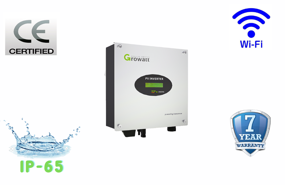Growatt 3000-S, 3 Kilowatt ON-GRID Inverter with Wi-Fi - Apollo Universe