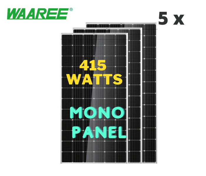 Waaree Energies 2 kilowatt offgrid solar rooftop system installation, Mono-Crystalline - Apollo Universe