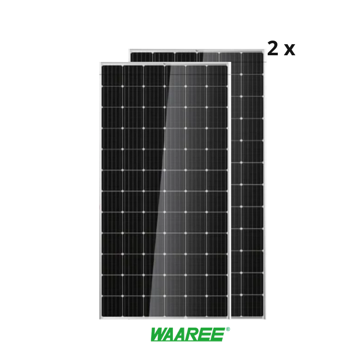 Waaree Energies 385 Watt - 24 Volts Mono Crystalline Solar Panel (Pack of 2) - Apollo Universe