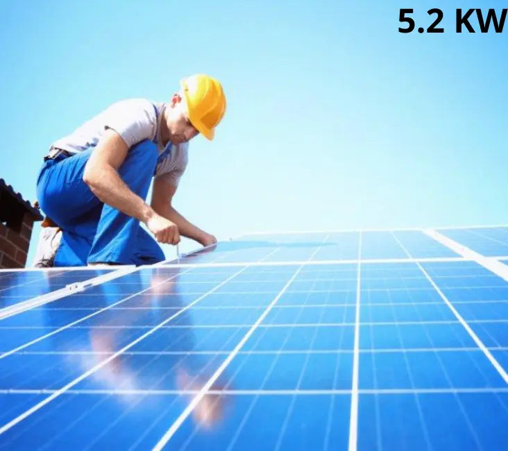 Waaree Energies 5.2 kilowatt offgrid solar rooftop system (Poly-Crystalline) installation with 1 year AMC - Apollo Universe