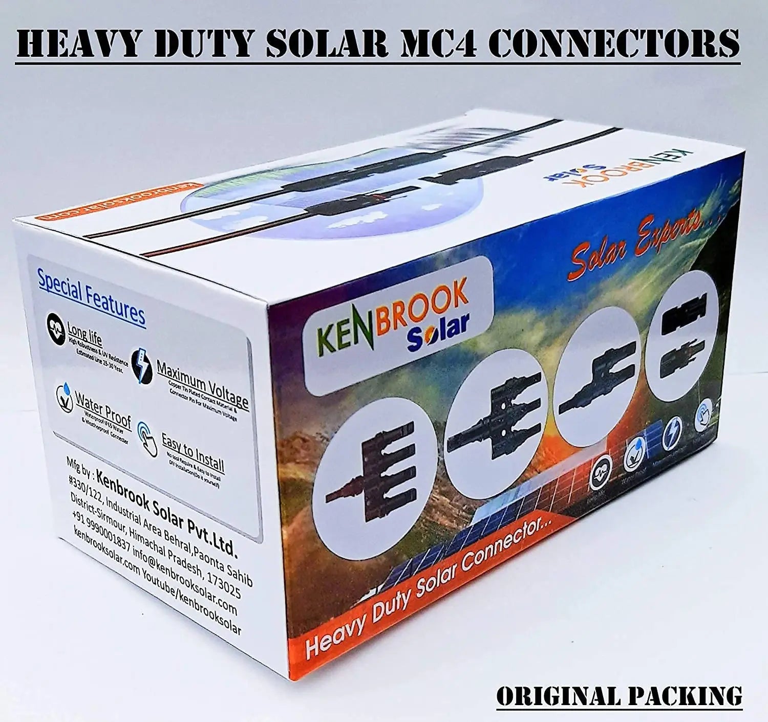 Kenbrook Solar 3 in 1 T3 Connector (1500V/50A) with Solar MC4 Connector (1+1 Pair) Kenbrook Solar