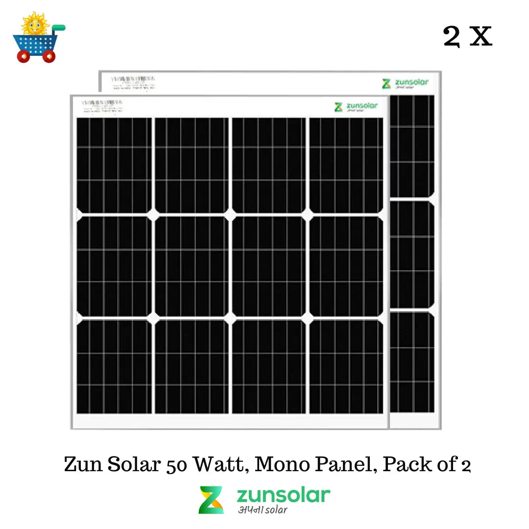 ZUN SOLAR 50 WATT MONO PANEL FOR SOLAR HOME LIGHT SYSTEM AND CHARGING OF SMALL BATTERIES
