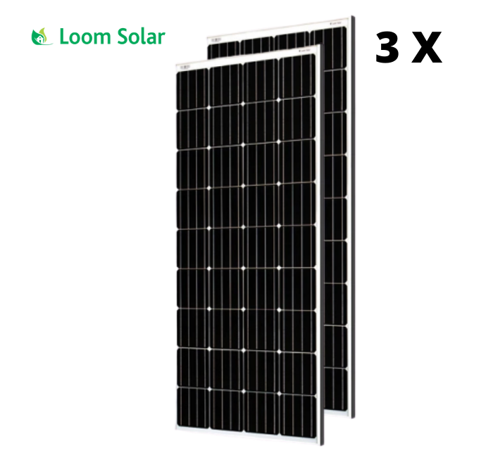 Loom Solar 180 Watt - 12 Volts Mono Crystalline Solar Panel (Pack of 4) - Apollo Universe