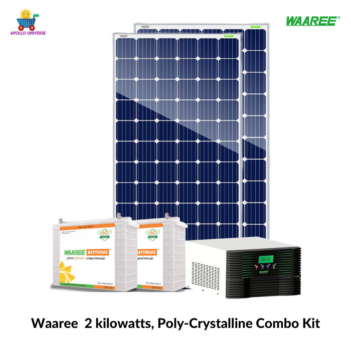 Waaree Energies 2 Kilo Watt Solar OFF-GRID System price Kit - Apollo Universe