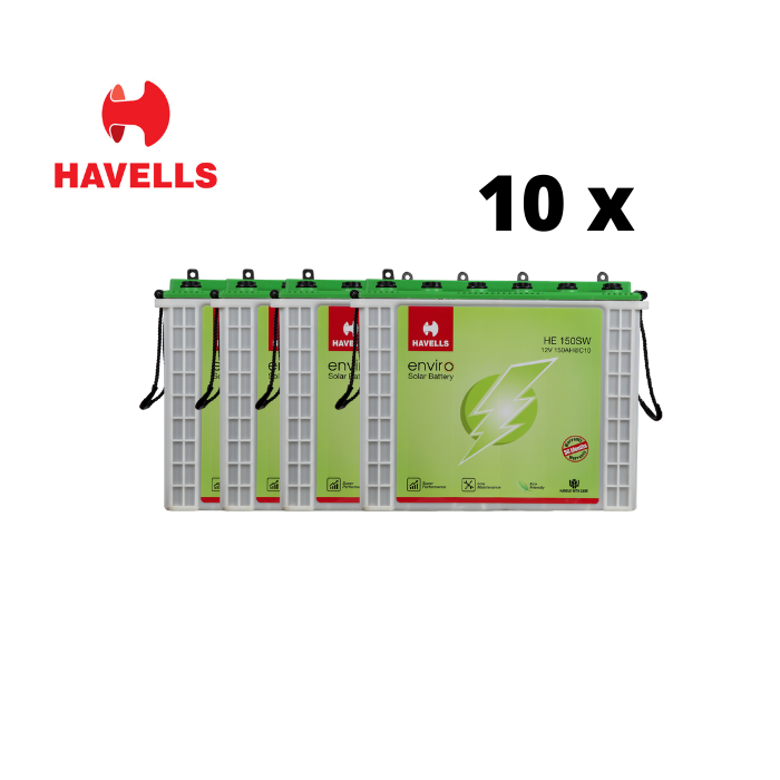 Havells Solar 8 kilowatt offgrid solar rooftop system (Poly-crystalline) installation with 1 year AMC - Apollo Universe