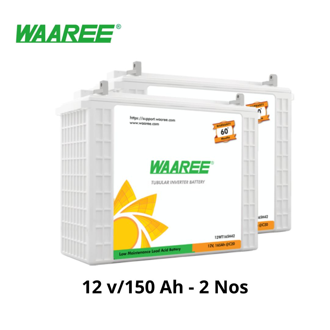 Waaree Energies 2 kilowatt offgrid solar rooftop system installation, Mono-Crystalline - Apollo Universe