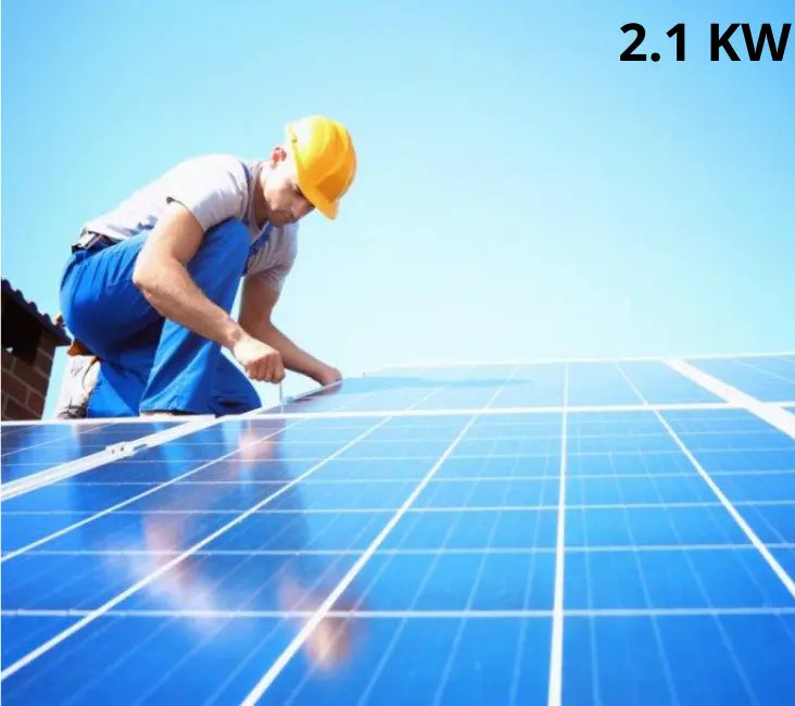 Waaree Energies 2 kilowatt offgrid solar rooftop system (Poly-Crystalline) installation - Apollo Universe