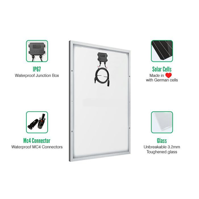 Loom Solar 125 Watt - 12 Volts Mono Crystalline Solar Panel - Apollo Universe