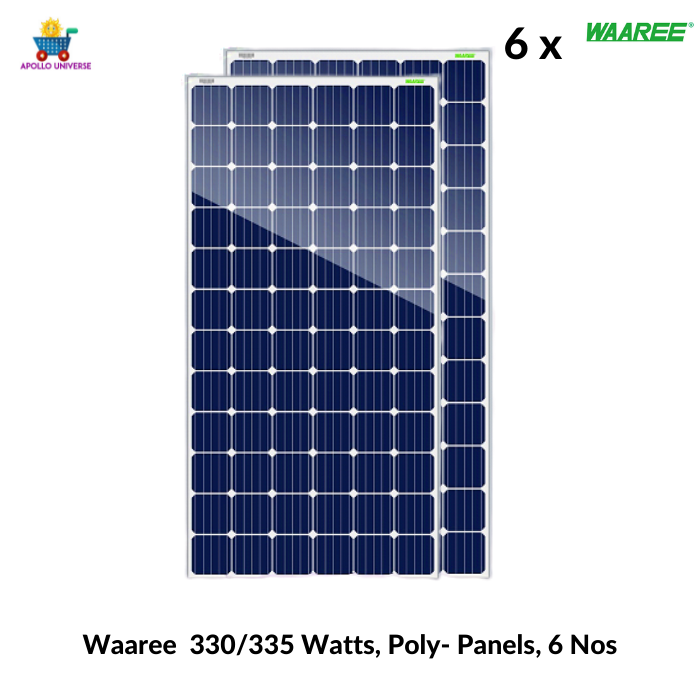 Waaree Energies 2 Kilo Watt Solar OFF-GRID System price Kit - Apollo Universe