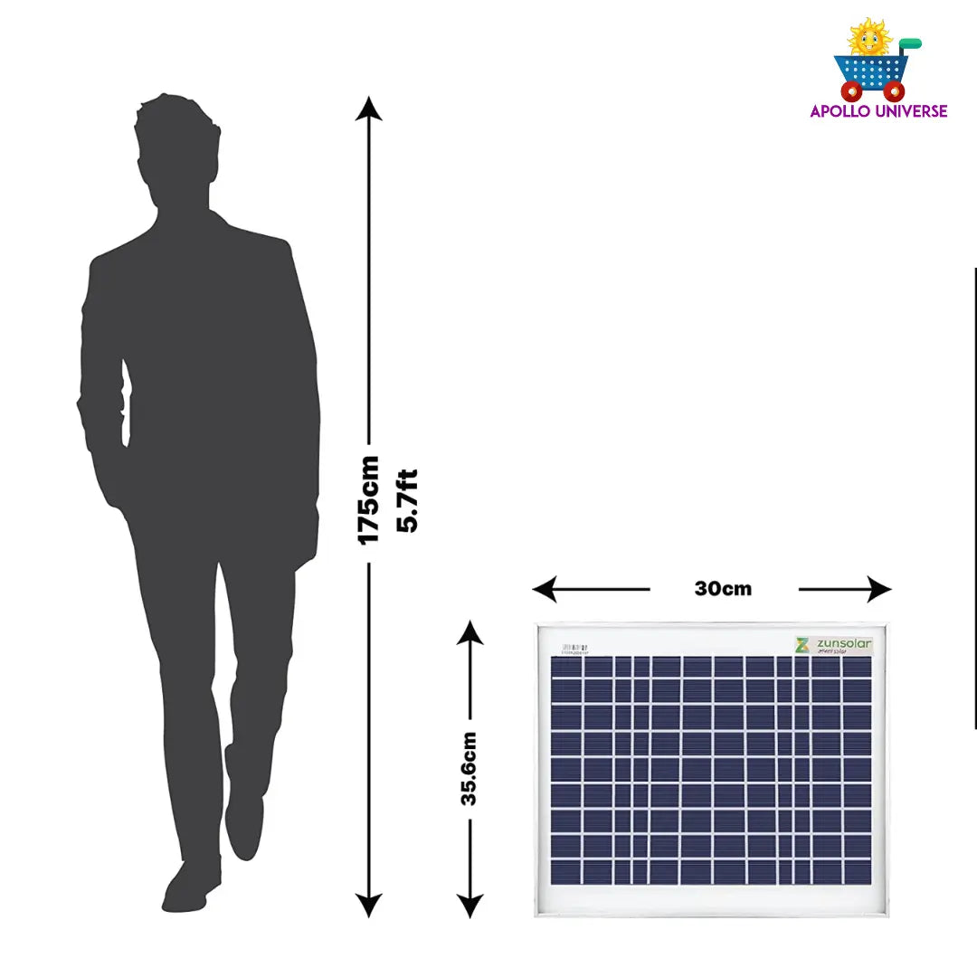 Zun Solar 10 Watts Solar Panel for home light system