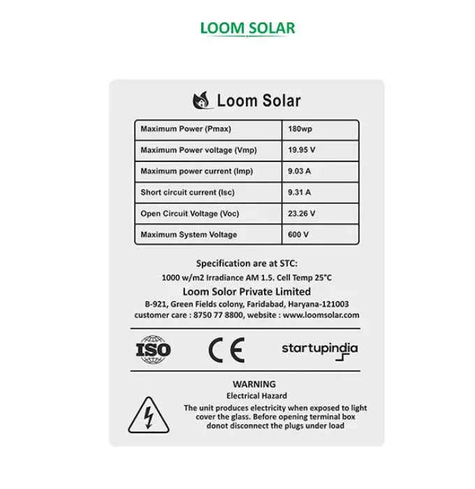 Loom Solar 1 KVA off-grid solar rooftop combo kit (without installation) - Apollo Universe