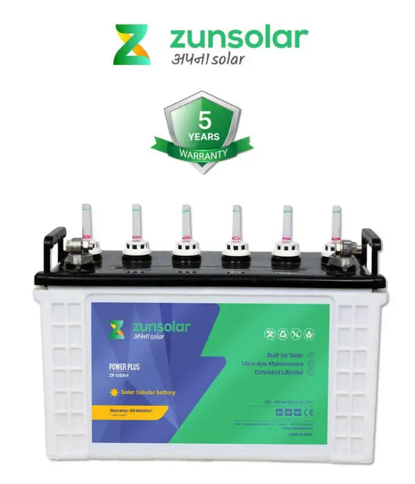 Zun Solar 150 Ah, 12 Volts Solar C-10 Battery, Pack of 2 - Apollo Universe