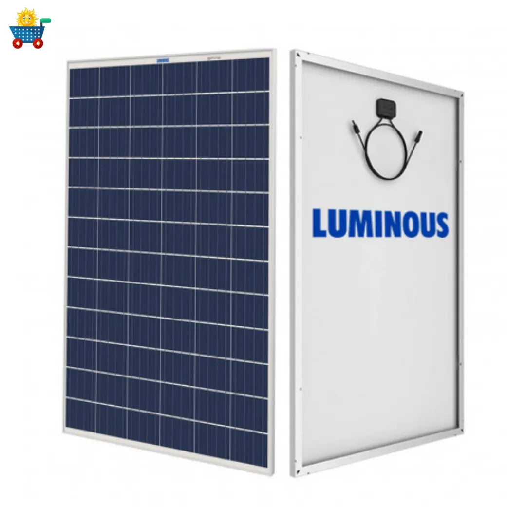 Luminous solar 3 kilowatt, Polycrystalline, solar off-grid system with Luminous off grid PCU 3.75 kVA MPPT Inverter & Luminous 150 Ah solar C-10 batteries (4 Nos)- Combo Kit Luminous Solar