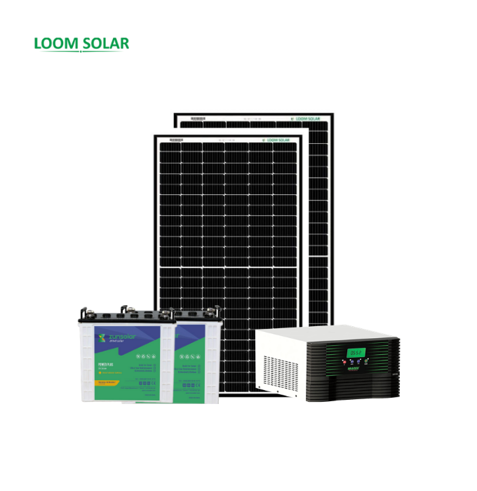 Loom Solar 2 Kilowatt, Half-Cut, Mono-Crystalline Combo Kit - Apollo Universe