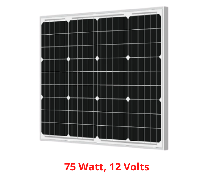 Loom Solar 75 Watt - 12 Volts Mono Crystalline Solar Panel, Pack of 5 - Apollo Universe