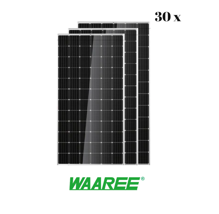 Waaree Energies 415 Watt - 24 Volts Mono Crystalline Solar Panel (Pack of 30,12.45 kW) - Apollo Universe