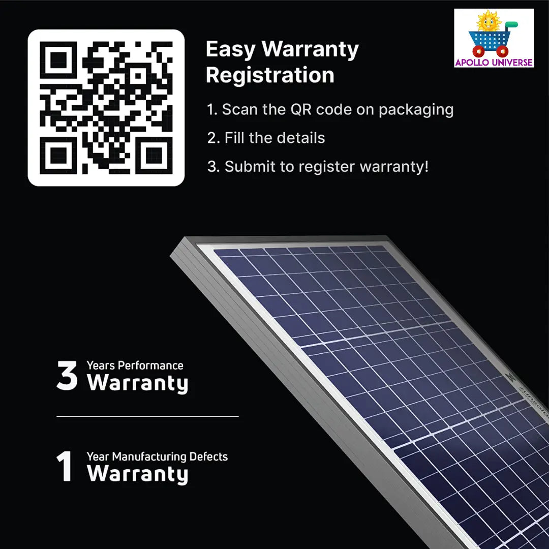 Zun Solar 10 Watts Solar Panel for home light system