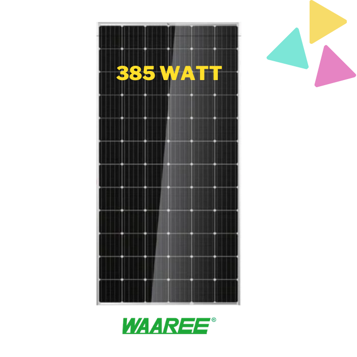 Waaree Energies 385 Watt - 24 Volts Mono Crystalline Solar Panel (Pack of 2) - Apollo Universe