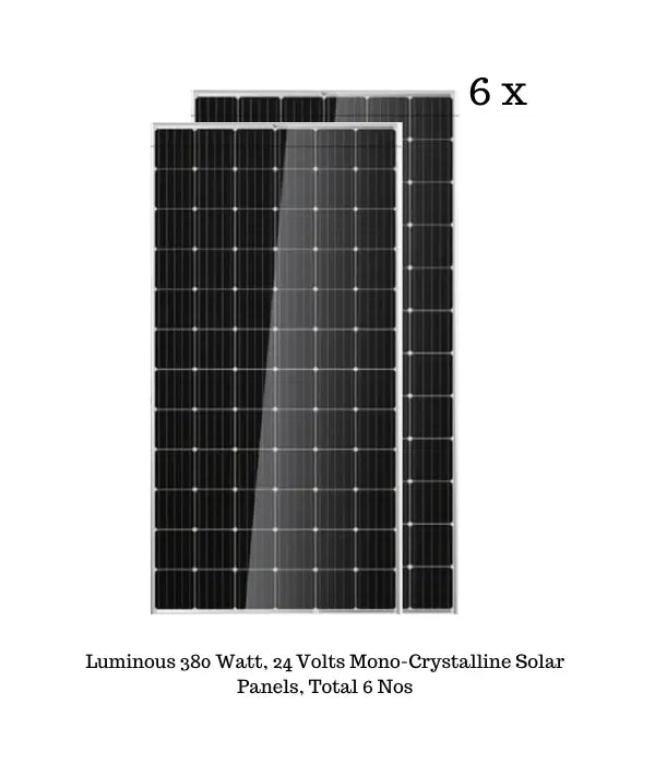 Luminous Solar 2.28 KW Solar Rooftop off-grid Kit, BIS Certified - Apollo Universe