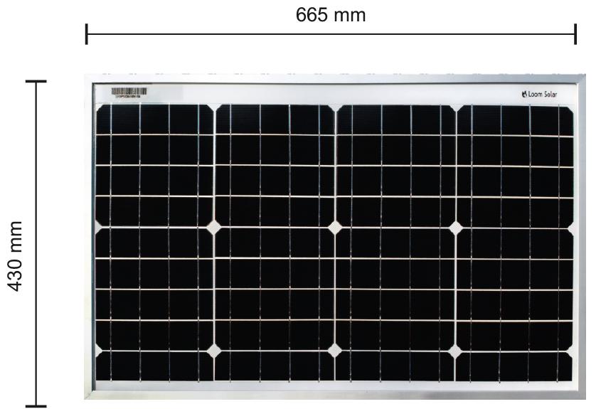Loom Solar 50 Watt - 12 Volts Mono Crystalline Solar Panel - Apollo Universe