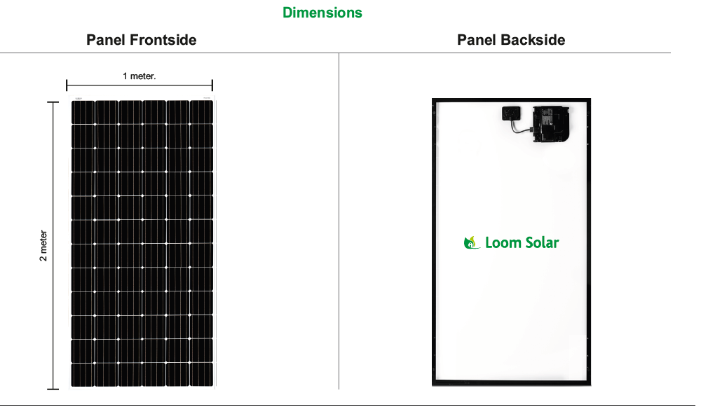 Loom Solar 390 Watt - 230 Volts AC  Mono Crystalline Solar Panel - Apollo Universe