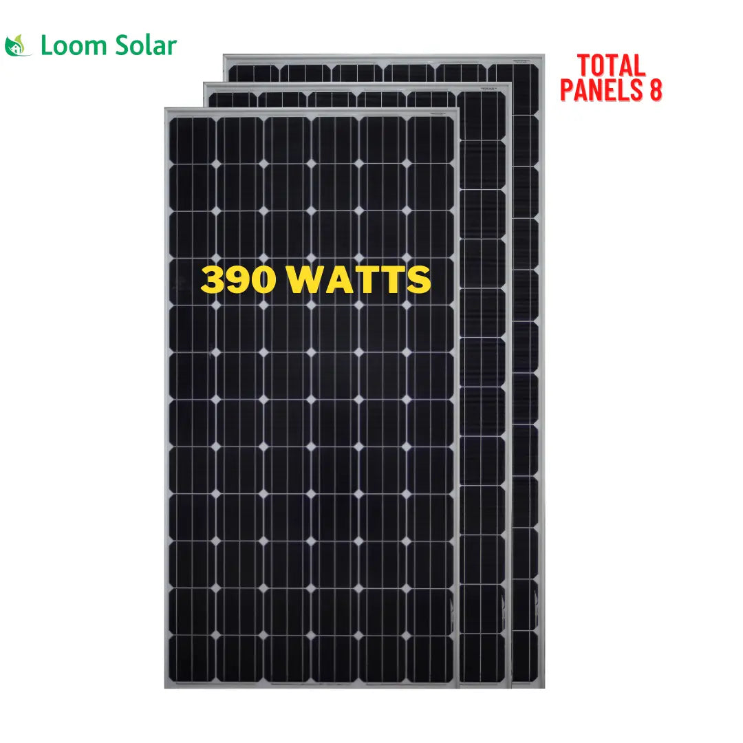 Loom Solar 3 kilowatt offgrid solar rooftop system